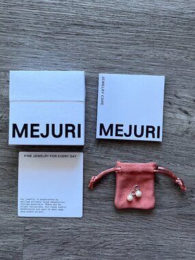 Mejuri Pearl Charms 14k White Gold